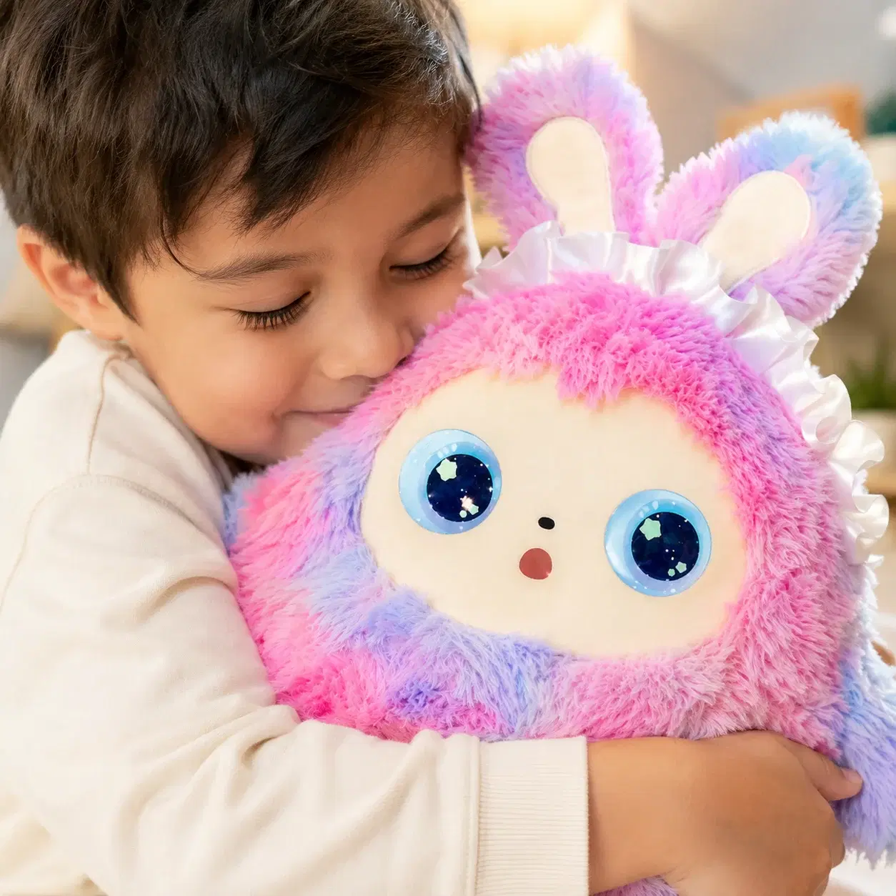 Child hugging Yumi