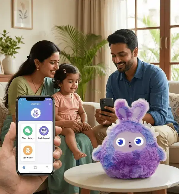 Parent controlling Yumi from a phone app